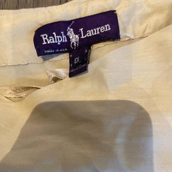 VINTAGE RALPH LAUREN PURPLE LABEL LONG SILK WRAP SKIRT - Picture 2 of 3